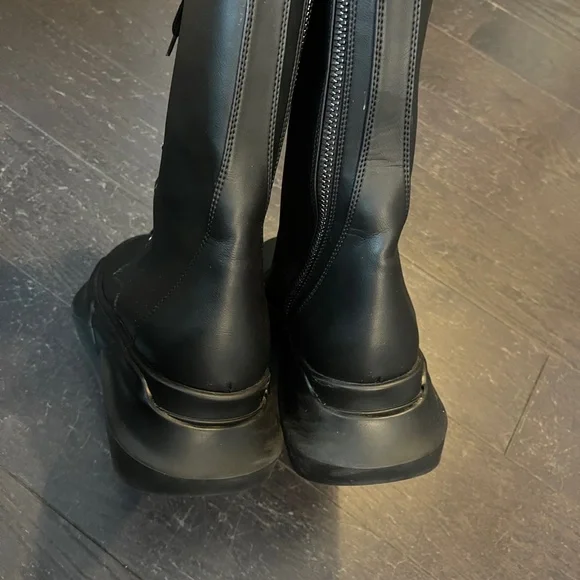Rick Owens DRKSHDW black leather High Lace-Up Mod Military Boots IT 39 HTF - Picture 4 of 13